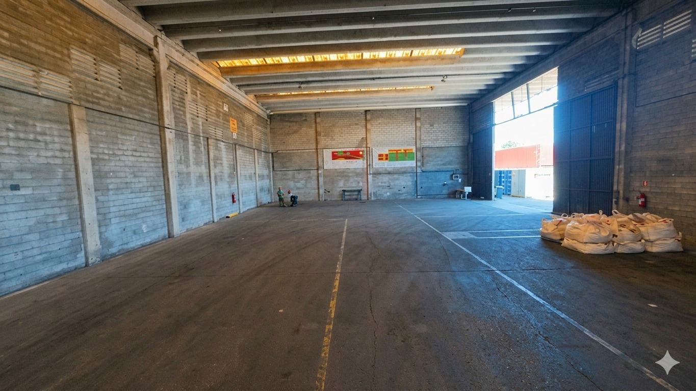 Armazém coberto da Estrada Transportes