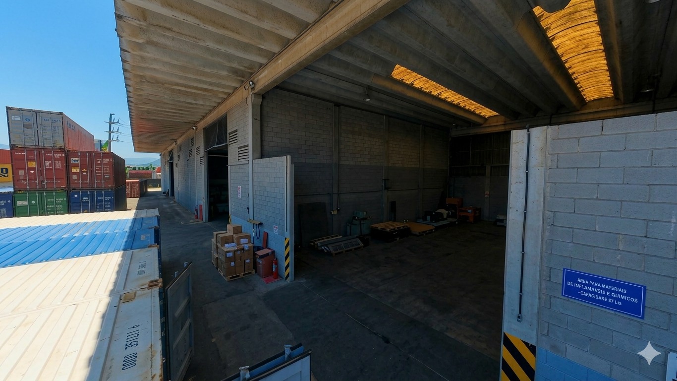 Armazém coberto da Estrada Transportes