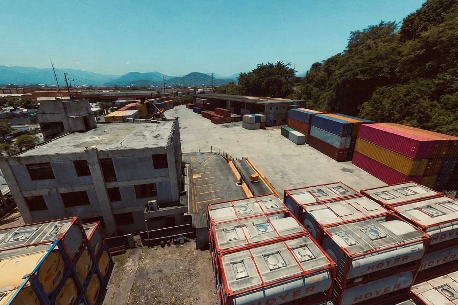 Vista panorâmica da Estrada Transportes
